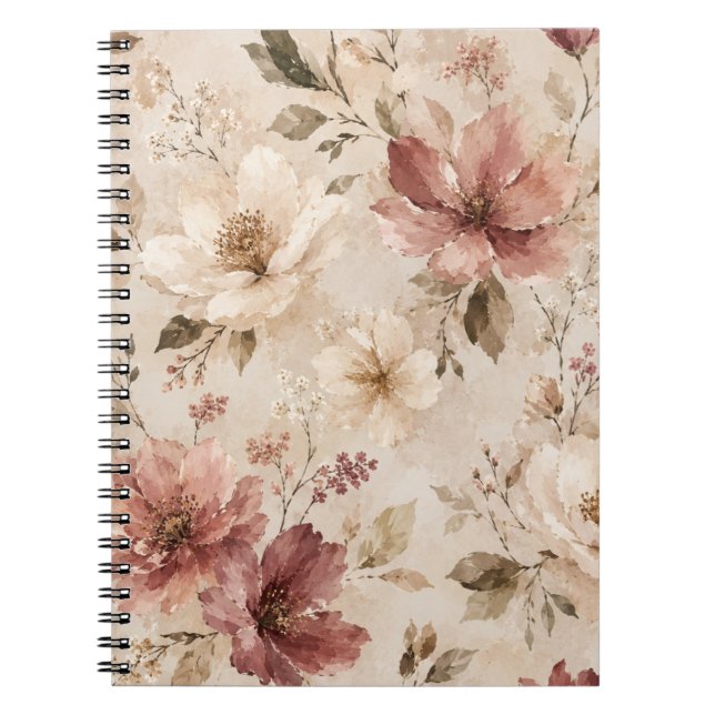 Modern Minimalist Aesthetic Nature Artwork Notebook (Front)