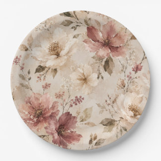 Modern Minimalist Aesthetic Nature Artwork Paper Plate