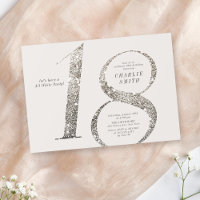 Modern minimalist all white party 18th birthday