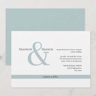 Modern Minimalist Ampersand Wedding Invitation