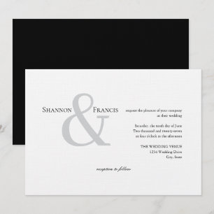 Modern Minimalist Ampersand Wedding Invitation