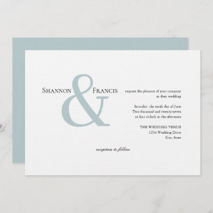 Modern Minimalist Ampersand Wedding Invitation
