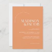 Modern Minimalist Apricot Crush Wedding