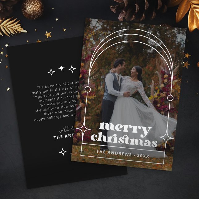  Modern & Minimalist Arc Christmas Family Photo Holiday Card (Creator Uploaded)