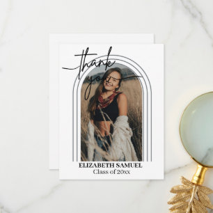 Modern Minimalist Arch Frame Class of 2026 Graduat Thank You Card