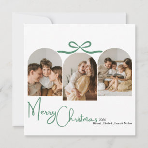 Modern Minimalist Arch Photo Family Christmas Holiday Card