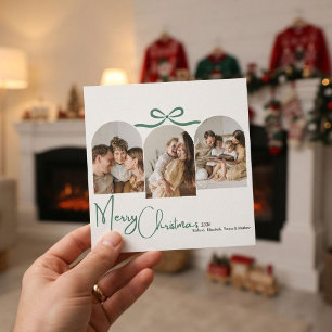 Modern Minimalist Arch Photo Family Christmas Holiday Card