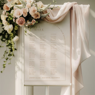 Modern Minimalist Arch Wedding Seating Charts