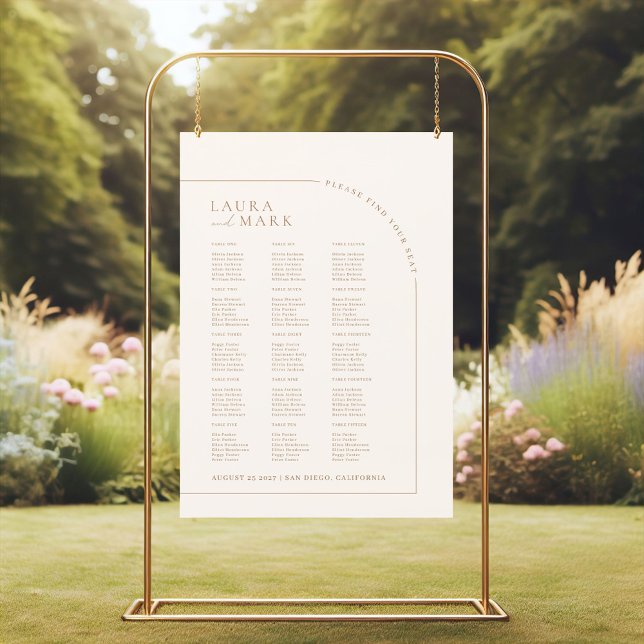 Modern Minimalist Arch Wedding Seating Charts (Modern Minimalist Arch Wedding Seating Charts)