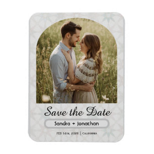 Modern Minimalist Arched Photo personalized Magnet