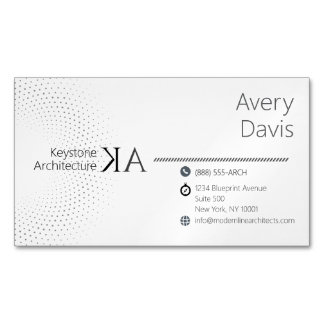 Modern Minimalist Architect Business Card Magnet
