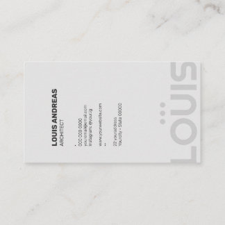 Modern Minimalist Architect Contractor Designer Bu Business Card