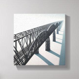 Modern Minimalist Architectural Bridge - Infinite  Canvas Print