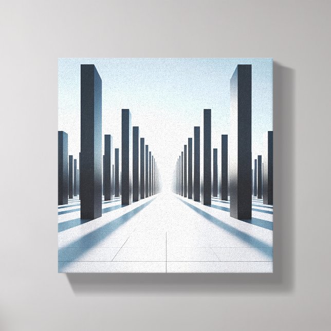 Modern Minimalist Architectural Perspective  Canvas Print (Front)