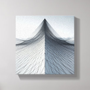 Modern Minimalist Architectural Wireframe  Canvas Print