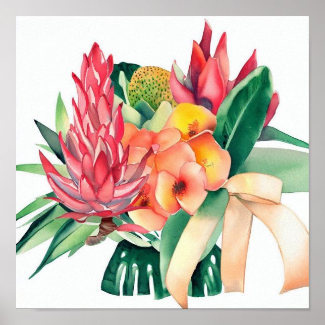 Modern & Minimalist, Attendants Bouquet (B) Poster (Front)