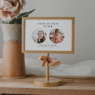 Modern Minimalist Baby Picture Table Number