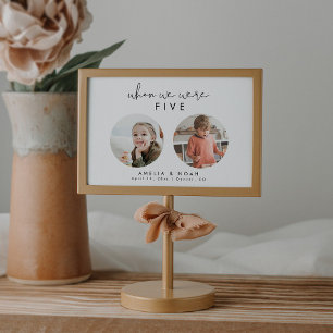 Modern Minimalist Baby Picture Table Number