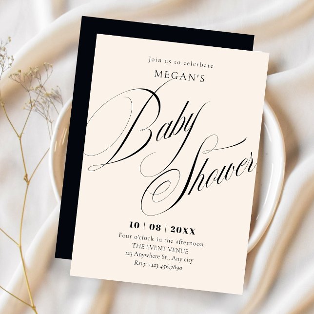 Modern minimalist baby shower invitation (Creator Uploaded)