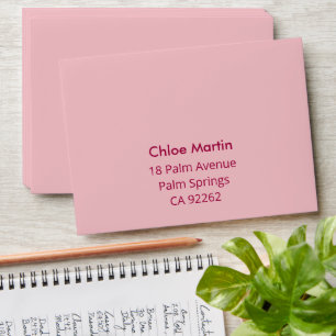 Modern Minimalist Bachelorette Weekend Pink Envelope