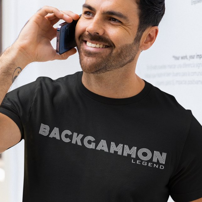 Modern Minimalist Backgammon Enthusiast Custom T-Shirt (Creator Uploaded)
