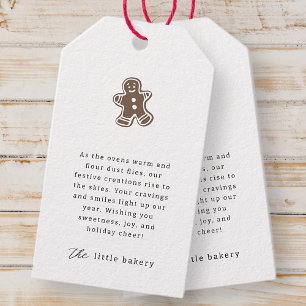 Modern Minimalist Bakery Holiday Thank You Gift Tags