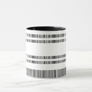 Modern Minimalist Barcode Pattern Coffee Mug