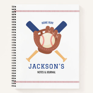Modern Minimalist Baseball Batter Up Notebook