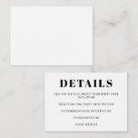 Modern Minimalist Bat Mitzvah Basic White  Enclosure Card<br><div class="desc">Modern Minimalist Bat Mitzvah Basic White Enclosure Card</div>