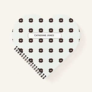 Modern Minimalist Beige and Brown Vintage Pattern Notebook