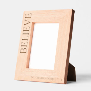 Modern Minimalist Believe Christmas Laser  Etched Frames