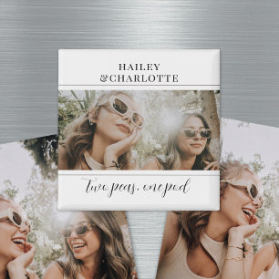 Modern Minimalist Best Friends Photo Besties BFF Magnet