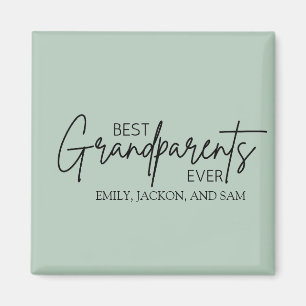 Modern Minimalist Best Grandparents Ever Magnet