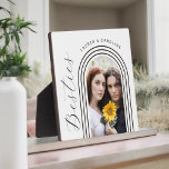 Modern Minimalist Besties BFF Photo Arch Plaque<br><div class="desc">A special gift for your bestie, BFF or someone especially close, this modern stylish design has a modern geometric arch frame template to personalise with your selected photo. Celebrate your friendship and special times together with this custom plaque that symbolises your special bond and devotion to each other. Shown here...</div>