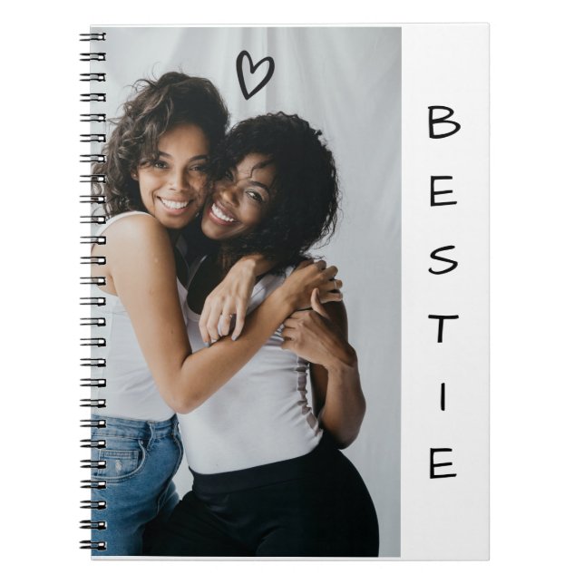 Modern Minimalist BFF Bestie Notebook (Front)