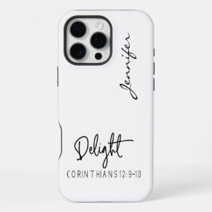 Modern Minimalist Bible Verse Corinthians iPhone 16 Pro Max Case