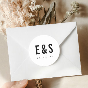 Modern Minimalist Big Bold Monogram Envelope Seal