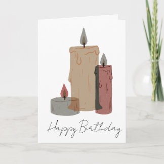 Modern Minimalist Birthday Greeting Card