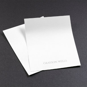 Modern Minimalist Black and Grey Professional Notepad