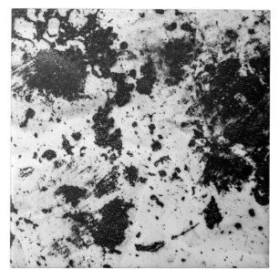 Modern Minimalist Black and White Abstract Pattern Tile