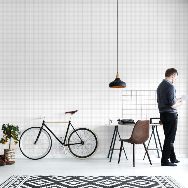 Modern Minimalist Black and White Chequered Design Wallpaper (Modern Minimalist Black and White Checkered Design Wallpaper)