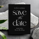 Modern Minimalist Black and White Chic Wedding Save The Date<br><div class="desc">Modern Minimalist Black and White Chic Wedding Save the Date</div>
