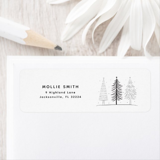 Modern Minimalist Black And White  Christmas Tree (Insitu)