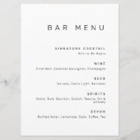 Modern Minimalist Black and White Drinks Bar