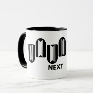Modern Minimalist Black and White Geometric Shape  Mug
