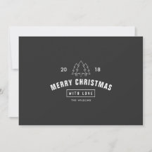 Modern Minimalist Black and White Logo Christmas
