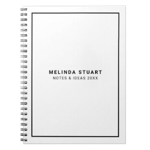 Modern Minimalist Black and White Notebook