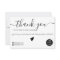 Modern minimalist black and white order thank you