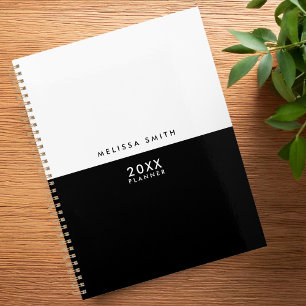 Modern Minimalist Black and White Planner