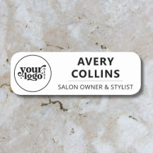 Modern Minimalist Black and White Salon Staff Logo